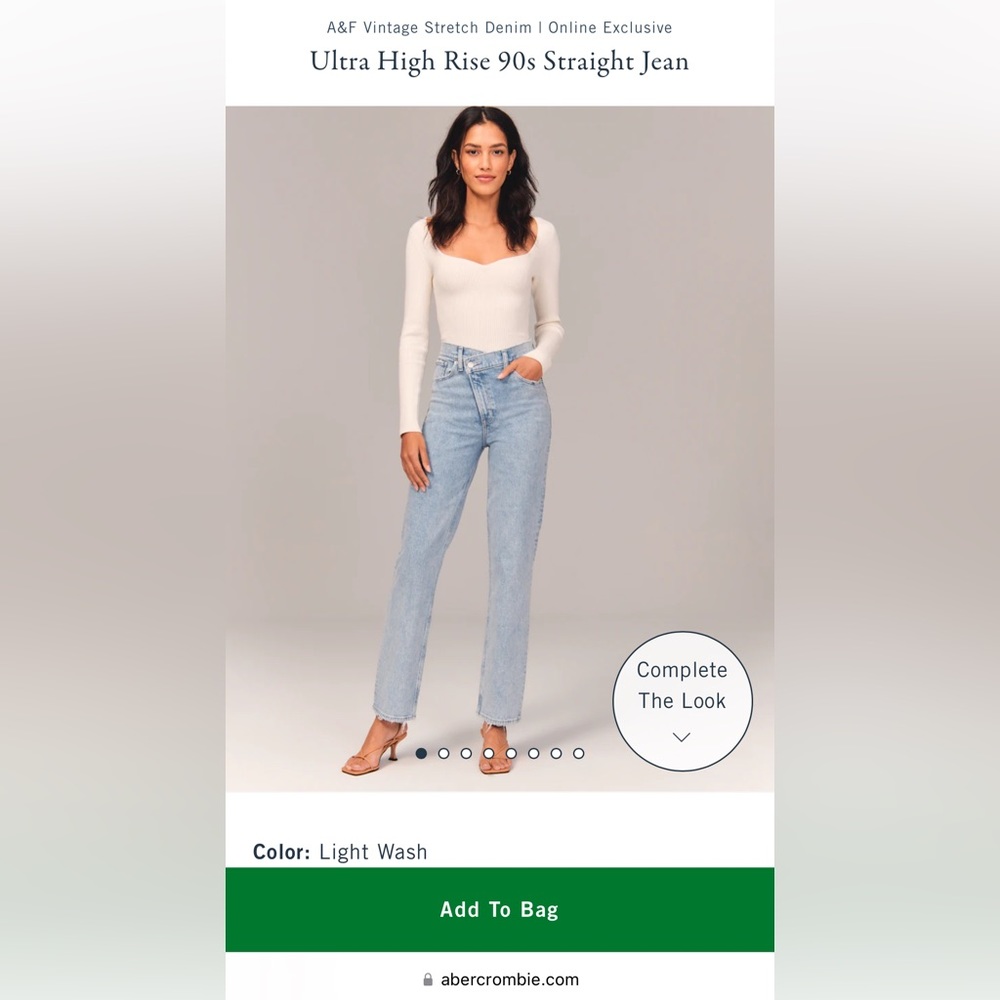 NWOT ultra high rise 90s straight jean